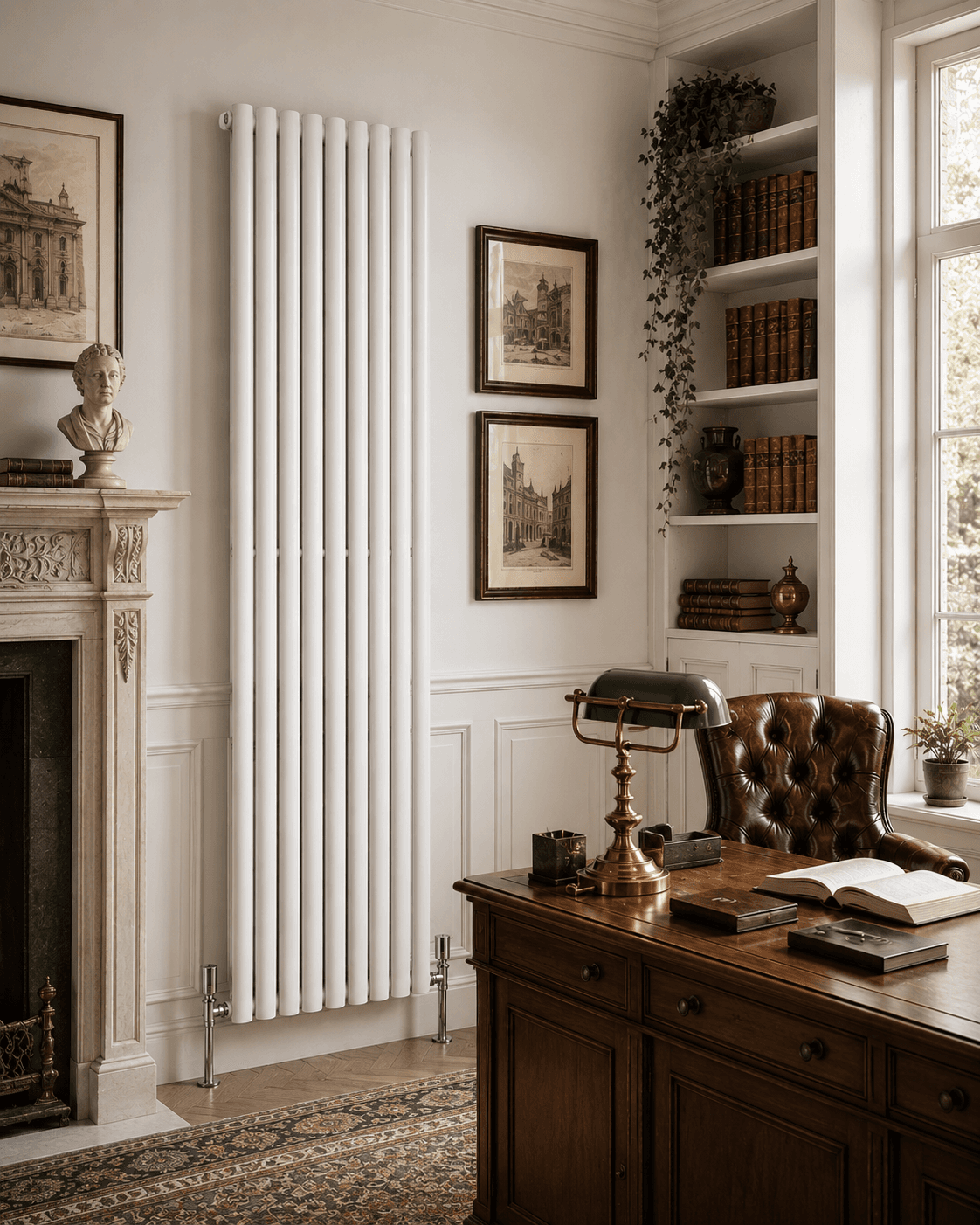 Oval Panel Double vertical white