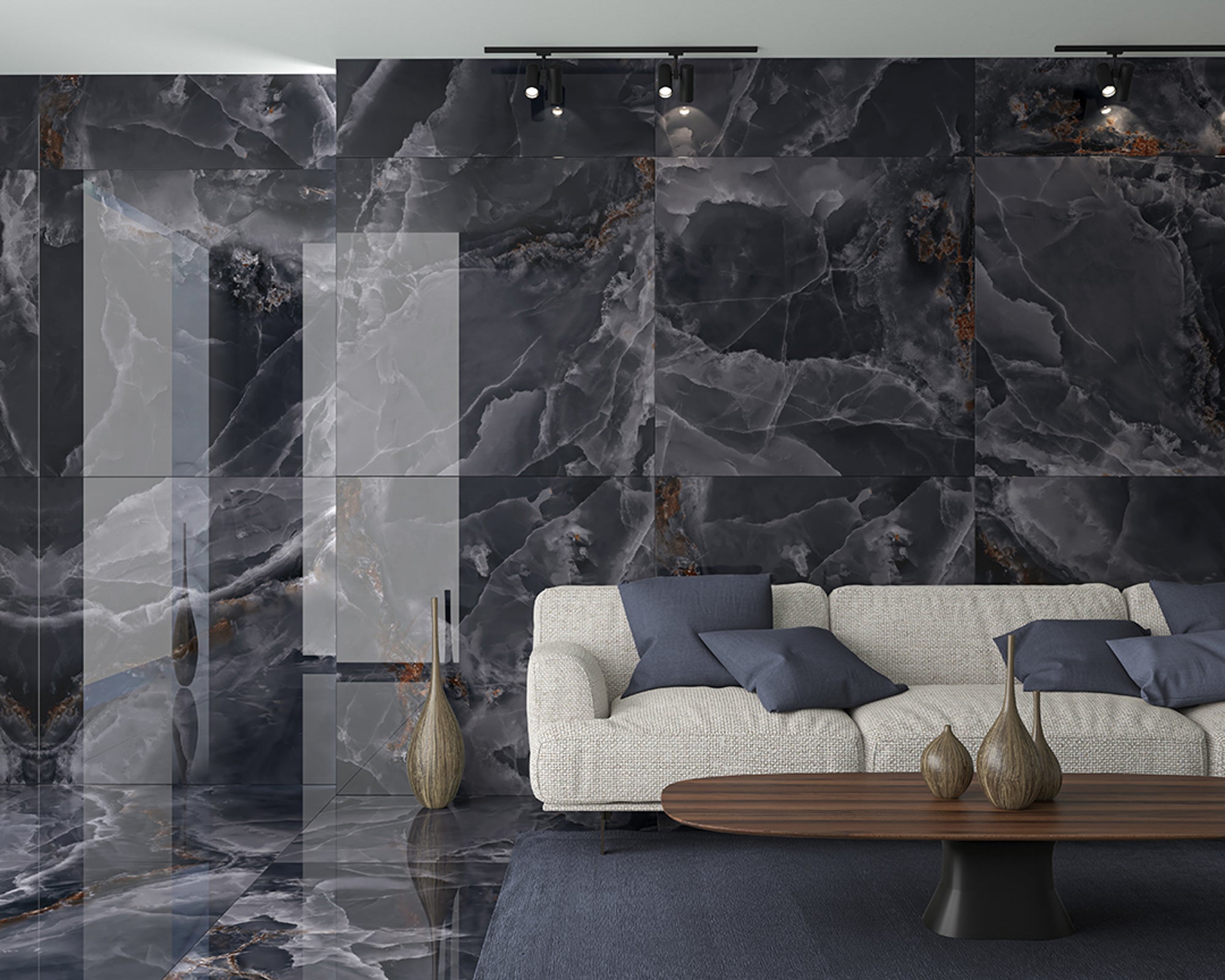 Iceland Midnight Polished in a room setting